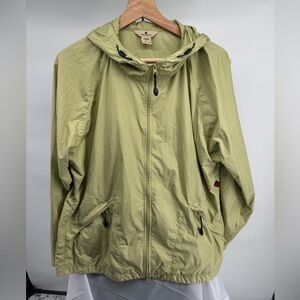 Woolrich Packit green windbreaker zip up hoodie Jacket
